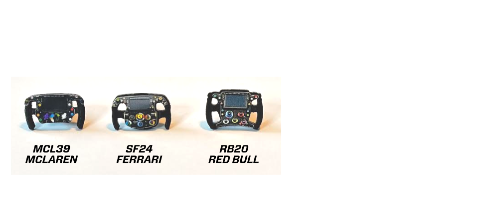 Upgraded Steering Wheel Bundle - SF24, MCL39, RB20